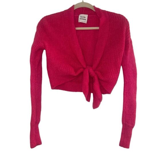 ✨Little Moon (Aritzia) Wool & Mohair Pink Sz XS Cardigan✨ - Picture 3 of 7